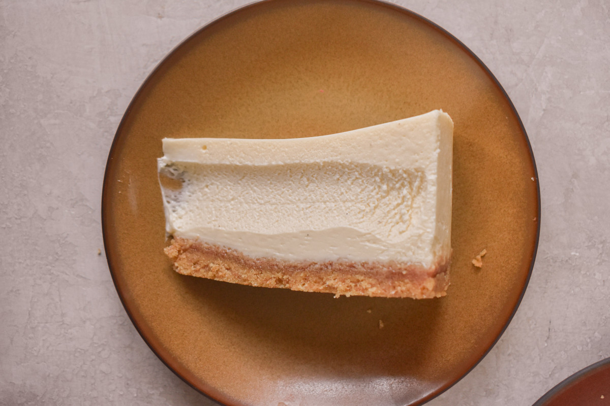 Smooth and creamy baked classic cheesecake