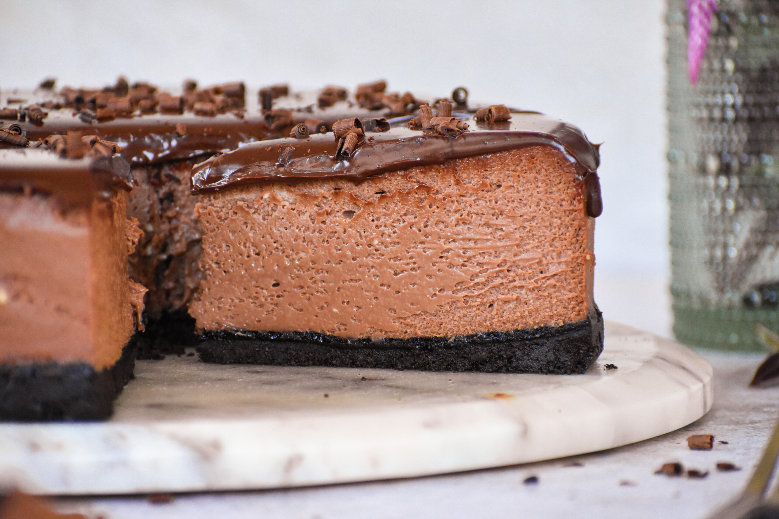 Side Profile Chocolate Cheesecake