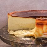 creamy slice of basque cheesecake